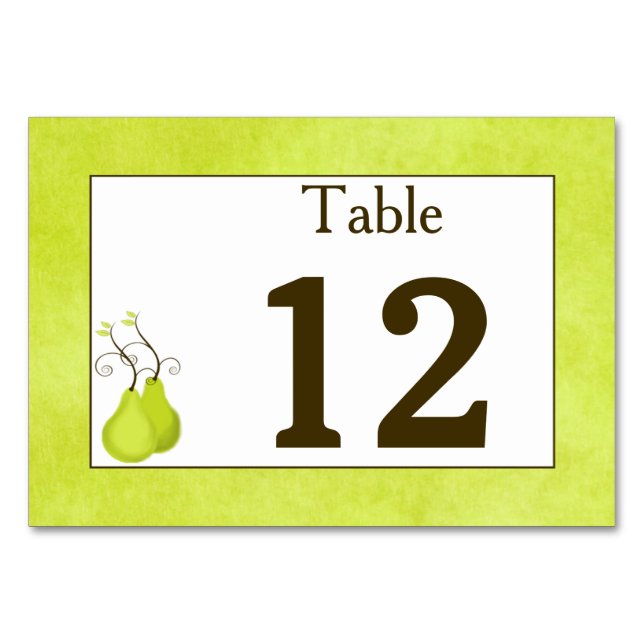 Table Number Card | Perfect Pair | Double-Sided (Front)