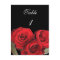 Table Number Card Red Rose Black