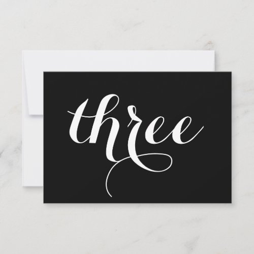 Table Number Card  Script