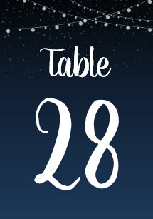 starry night numbers table number cards zazzle