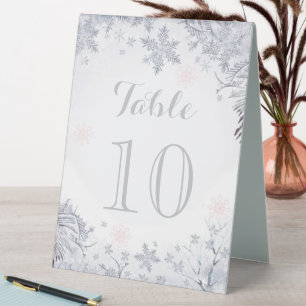 Table Number Card Tent