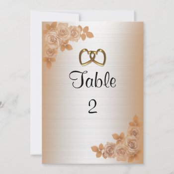 Table Number Cards Elegant Roses by Irisangel at Zazzle