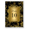 Table Number Cards Royal Black Gold