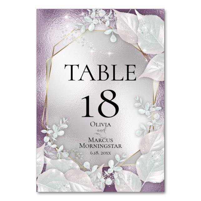 TABLE NUMBER | Eggplant Pearl Shimmer (Front)