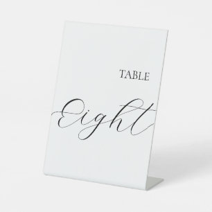 Table Number Eight Pedestal Sign