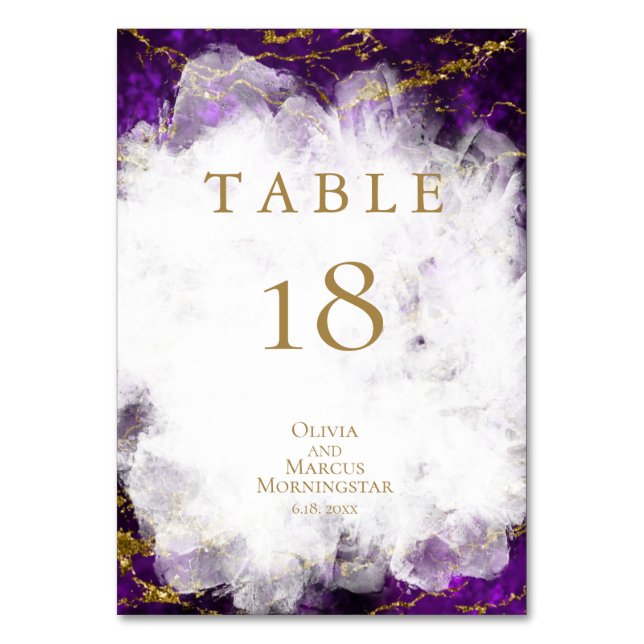 TABLE NUMBER | Elegant Amethyst Crystal Geode (Front)