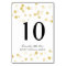 Table Number Faux Gold Foil Glitter Lights