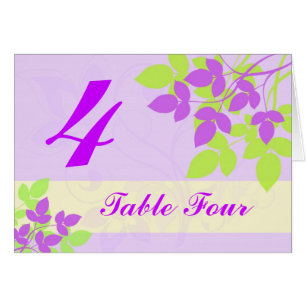 Table Number -  Floral Flurry - Lavender and Lime