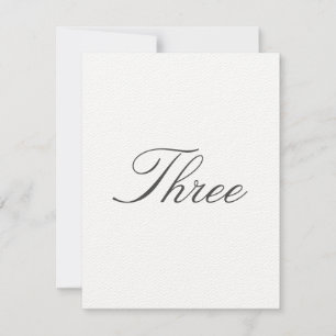 Table Number for Traditional Wedding