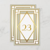 Table Number,Great Gatsby,elegant,chic,white grey