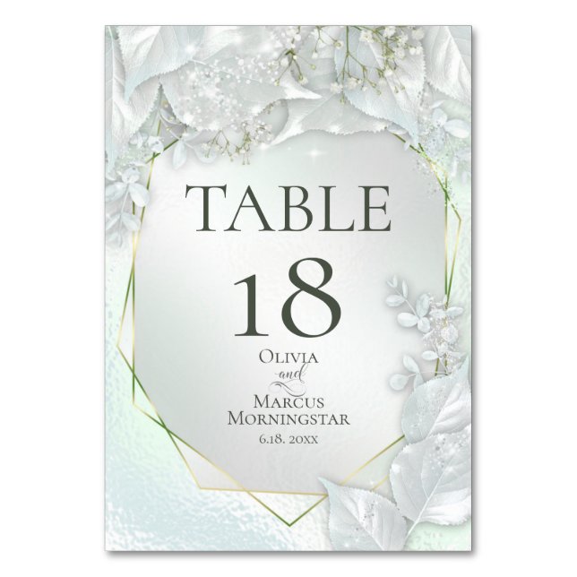 TABLE NUMBER | Honeydew Green Shimmer (Front)