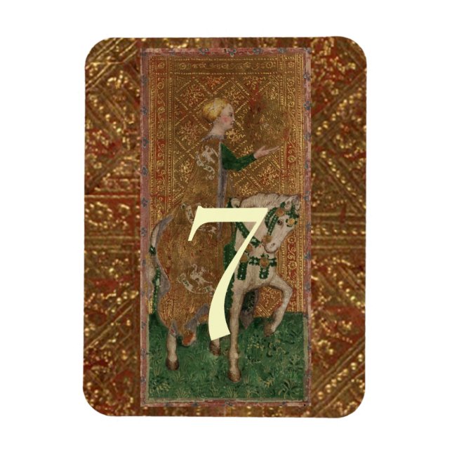 Table Number Lady Medieval Renaissance wedding Magnet (Vertical)
