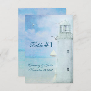 Table Number-Lighthouse Wedding Invitation