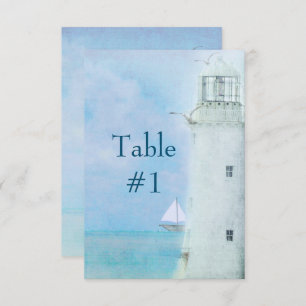 Table Number-Lighthouse Wedding Invitation