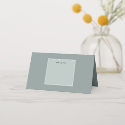 Table Number Minimal Sage Green Place Card