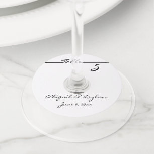 "Table Number" Personalized Wine Glass Tags
