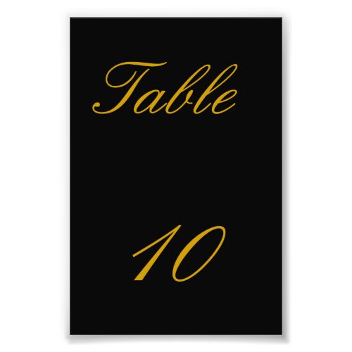 Table Number Photo Print