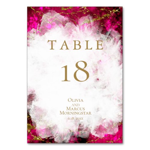 TABLE NUMBER  Pink Tourmaline and Crystal Geode