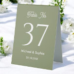 Table Number Sage Green Wedding Table Tent Sign<br><div class="desc">Wedding Table Number Sign in Sage Green and White. Each table number needs to be created separately hence create a separate table number then add to cart and repeat for each number. Check out more products with this design in the collection below.</div>