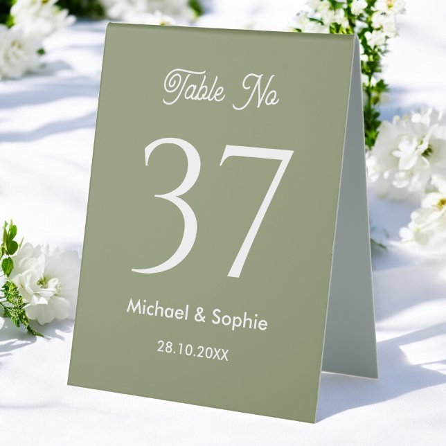Table Number Sage Green Wedding Tent (Creator Uploaded)