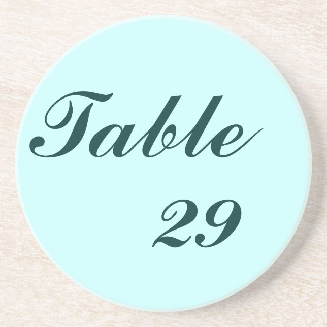 Table Number Sandstone Coaster (Front)