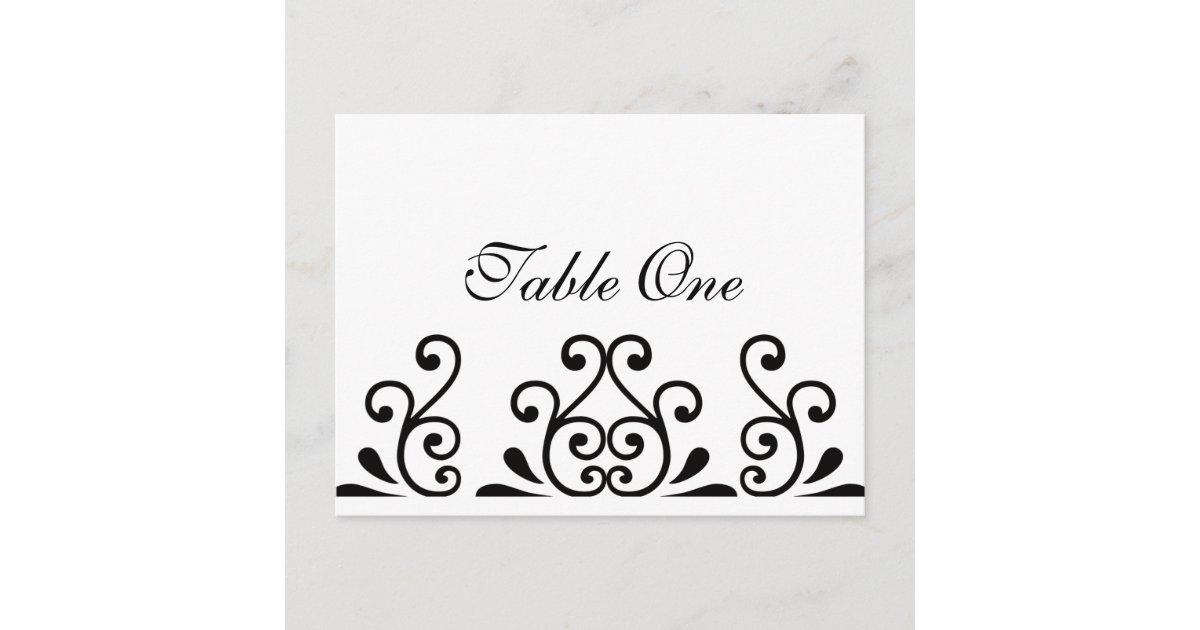 Table Number Scroll