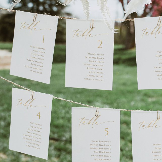 Table Number Seating Chart Hanging Card (Creator Uploaded)