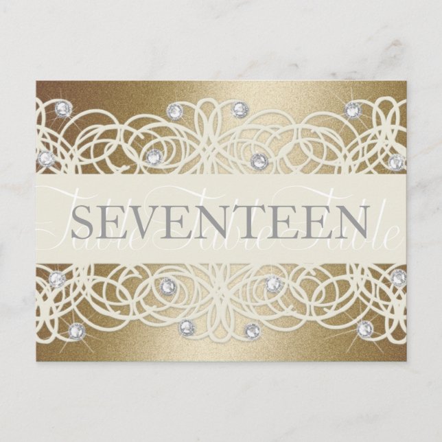 Table Number Shimmer and Crystals (Front)