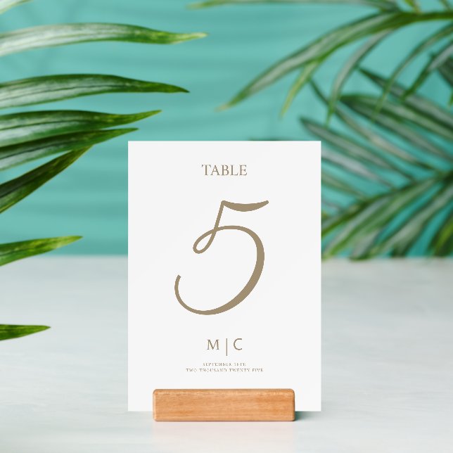 Table number signs for weddings modern style. holder (Insitu 2)