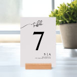 Table number signs for weddings modern style. holder