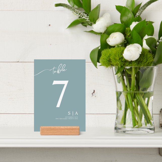Table number signs for weddings modern style. holder (Insitu 4)
