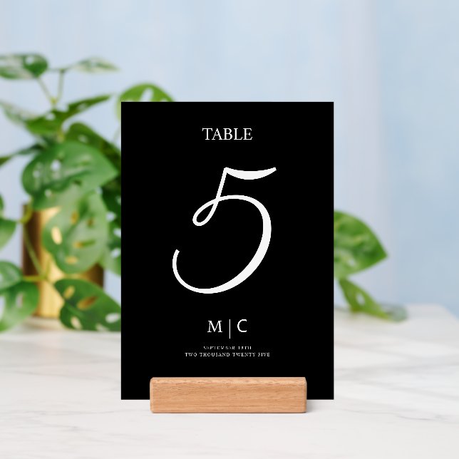 Table number signs for weddings modern style. holder (Insitu 3)