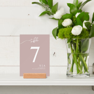 Table number signs for weddings modern style. holder