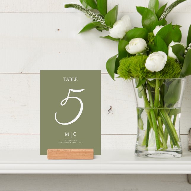 Table number signs for weddings modern style. holder (Insitu 4)