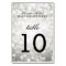 Table Number Silver Glitter Lights
