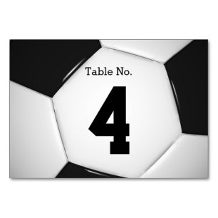 Table Number Soccer Football