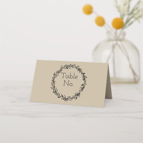 Table Number Template Customizable Card Simple