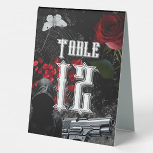 Table Number Tent Card Haunting Adeline Zade Meado Table Tent