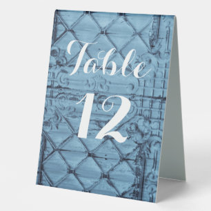 Table Number Tent Card Rustic Tin Panel Ceiling Co Table Tent