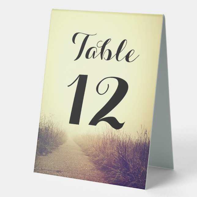 Table Number Tent Card Sunrise Pathway Walkway Pat Table Tent (Front)