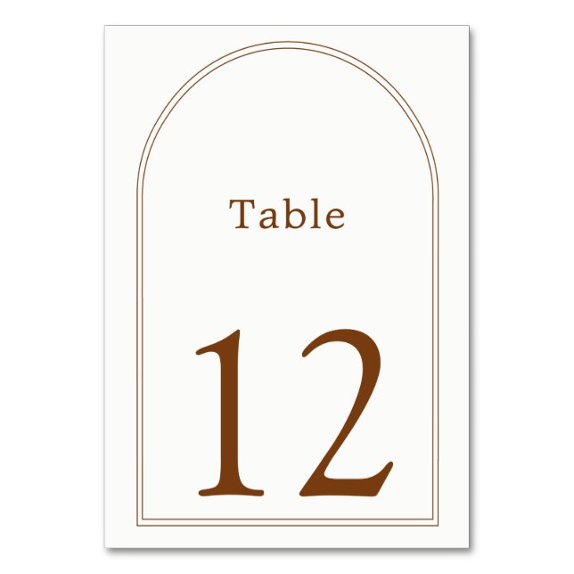 Table number terracotta arch (Front)