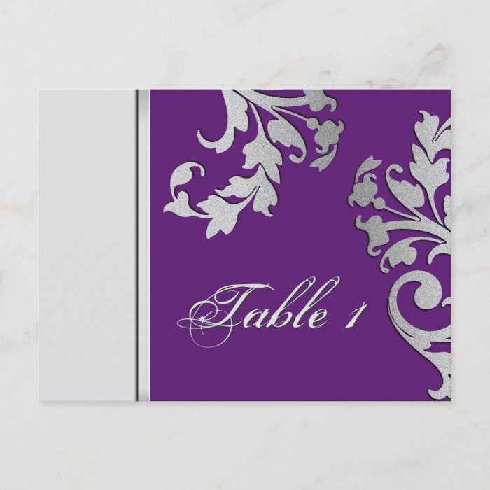Wedding Card   Purple & Silver Custom Invitations