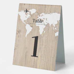 Table Number Wedding Trip Bottom Travel Table Tent