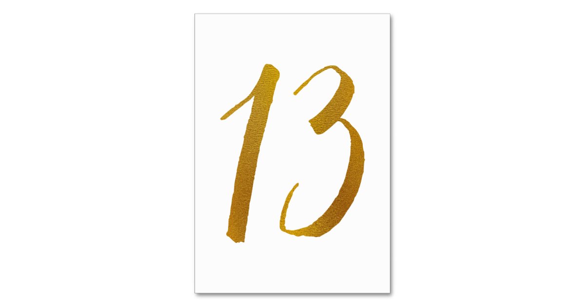 Table Numbers Casual Brush Script Typography 13 Zazzle Com
