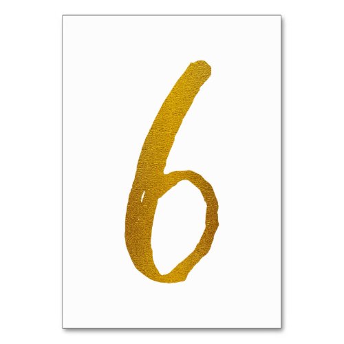 Table Numbers _ Casual Brush Script Typography _ 6