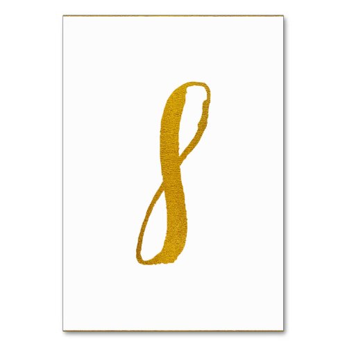 Table Numbers _ Casual Brush Script Typography _ 8