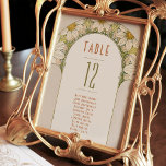 Table Numbers Daisies Vintage Art Nouveau Wedding<br><div class="desc">Art Nouveau Vintage wedding table numbers by Alphonse Mucha in a floral, romantic, and whimsical design. Victorian flourishes complement classic art deco fonts. Please enter your custom information, and you're done. If you wish to change the design further, click the blue "Customize It" button. Thank you so much for considering...</div>