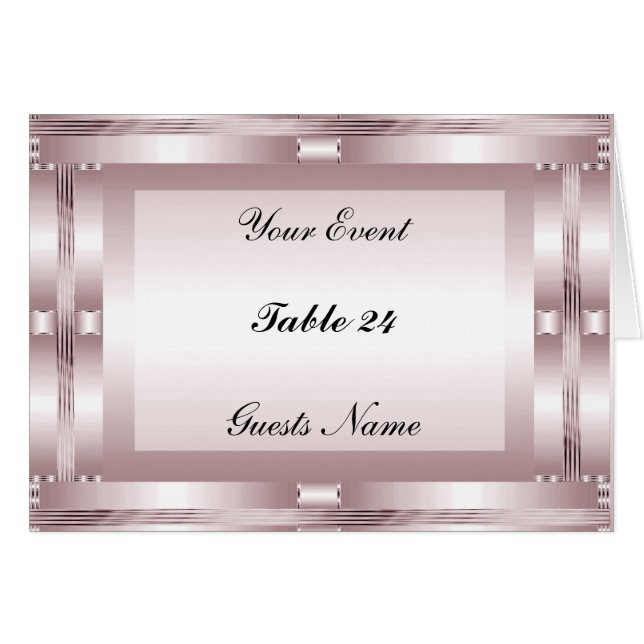 Table Numbers Dinner Party Menu (Front Horizontal)