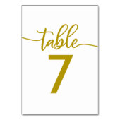 Table Numbers | Elegant Gold Script Wedding | Zazzle