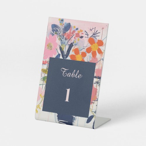 Table Numbers _ Floral Collection Pedestal Sign